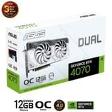  Card màn hình ASUS Dual GeForce RTX 4070 White OC Edition 12GB (DUAL-RTX4070-O12G-WHITE) 