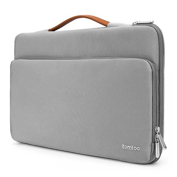  TÚI XÁCH CHỐNG SỐC TOMTOC (USA) Briefcase MACBOOK PRO 13” NEW   A14 B02G (SILVER GRAY) 