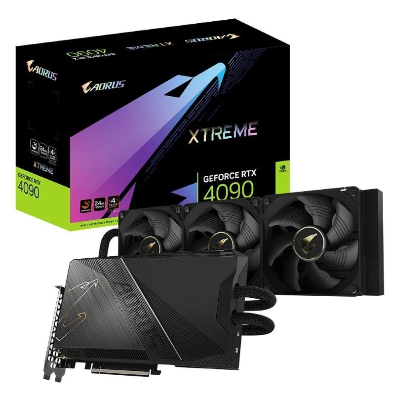 Card Màn Hình Gigabyte Aorus Geforce Rtx 4090 Xtreme Waterforce 24G (Gv - N4090Aorusx W - 24Gd)