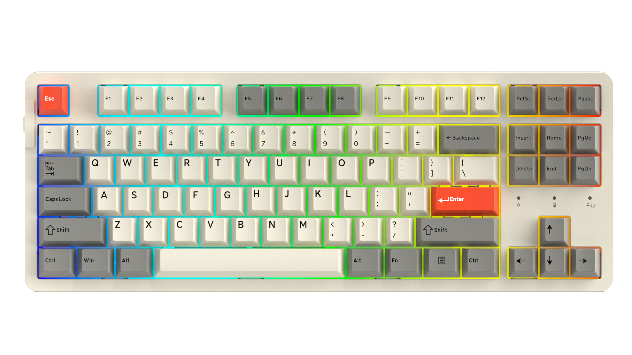 Bàn phím Không dây DareU EK87 Pro RGB Trắng Dream Switch