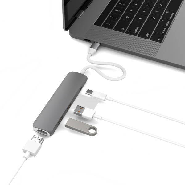  Cổng chuyển HyperDrive HDMI 4K USB-C Hub for MacBook, PC & Devices - GN22B GRAY 