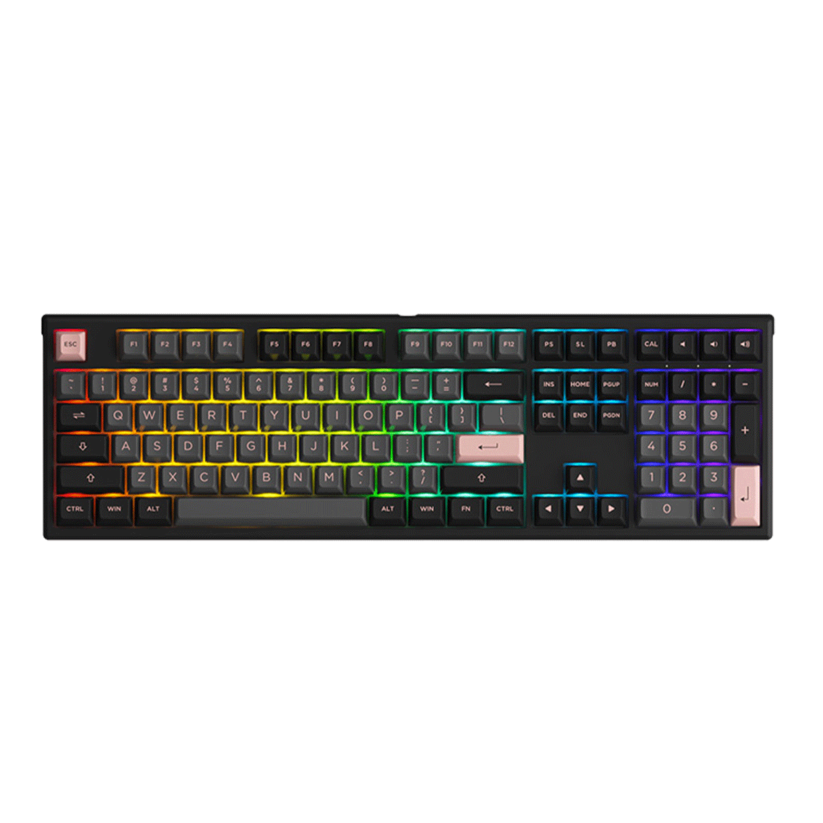 Bàn Phím Cơ Akko Monsgeek Mg108 Black&Pink Akko Switch V3 Cream Blue