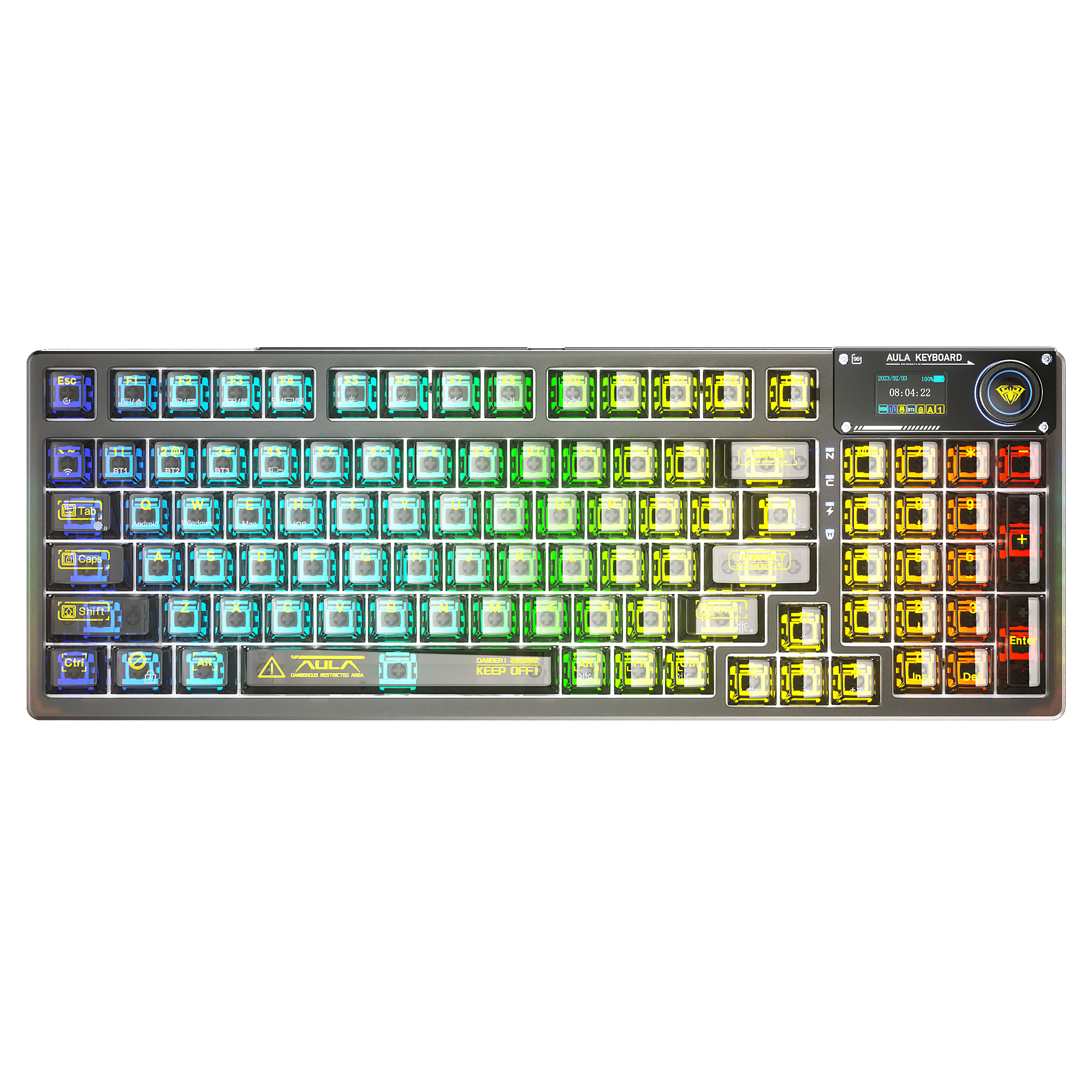 Bàn phím AULA F98 PRO TM (Đen/ Ice Crystal Switch) F9801