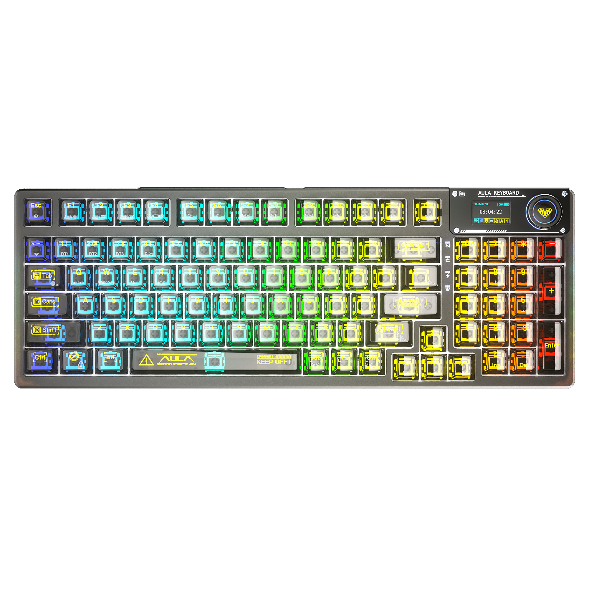 Bàn phím AULA F98 PRO TM (Đen/ Ice Crystal Switch) F9801