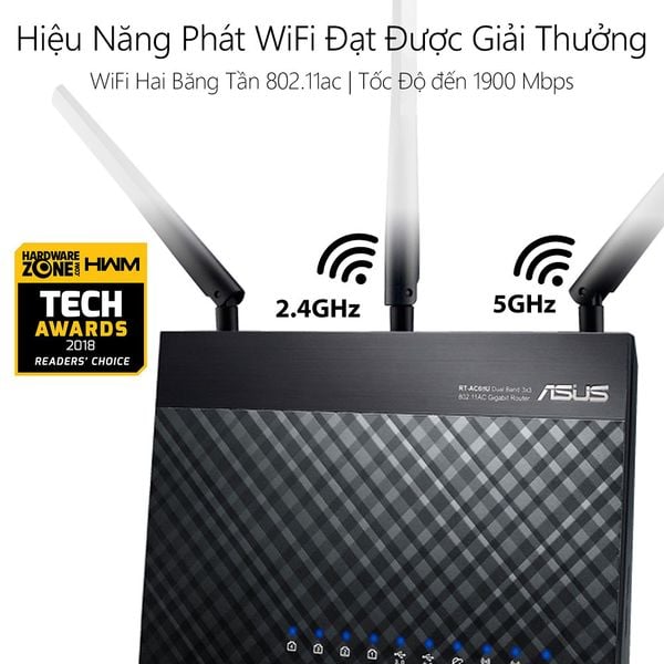  Thiết Bị định tuyến mạng không dây 4 cổng ASUS RT-AC68U 