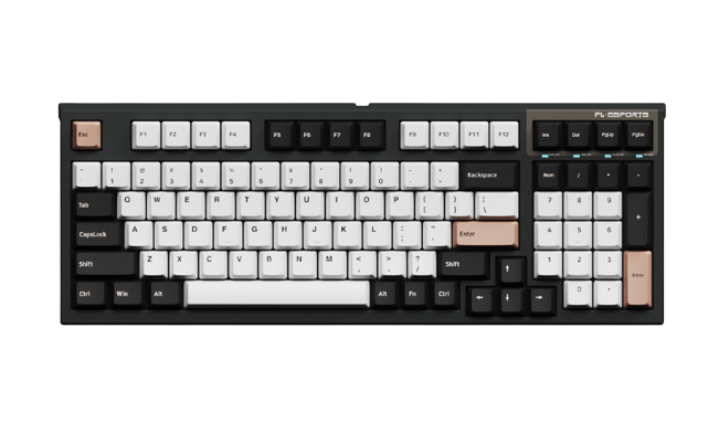 Bàn phím FL-Esports FL980CPS White Olivia Kailh Box White