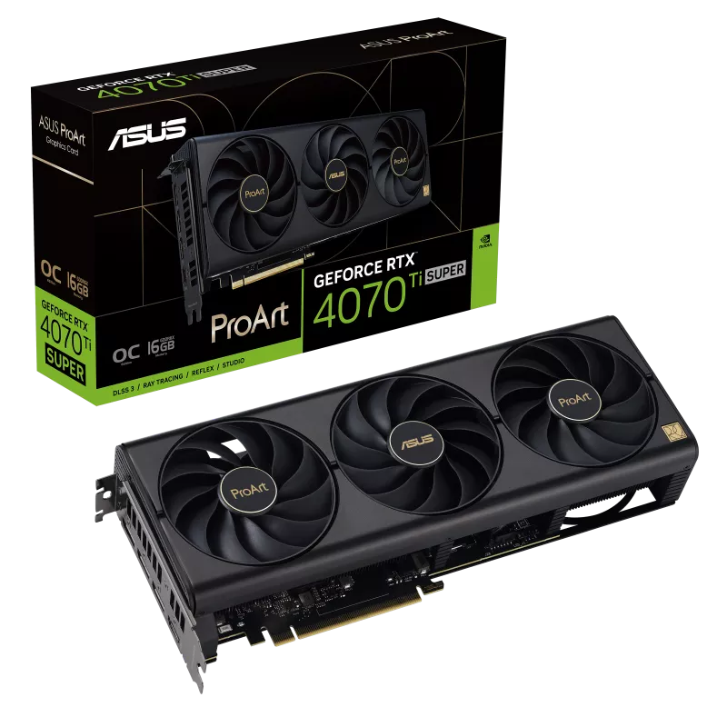 Card màn hình ASUS ProArt GeForce RTX 4070 Ti SUPER 16GB GDDR6X OC Edition (PROART-RTX4070TIS-O16G)