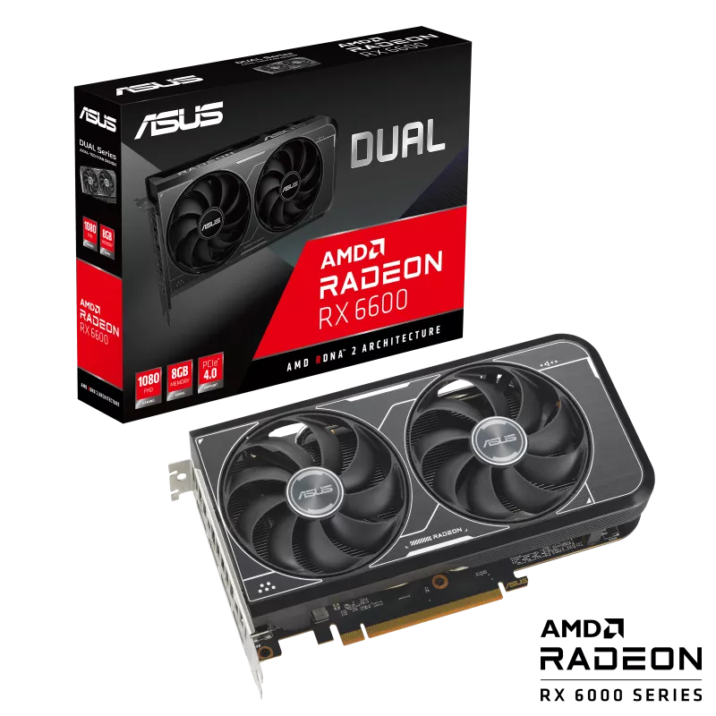 Card màn hình ASUS Dual Radeon RX 6600 V3 8GB GDDR6 (DUAL-RX6600-8G-V3)