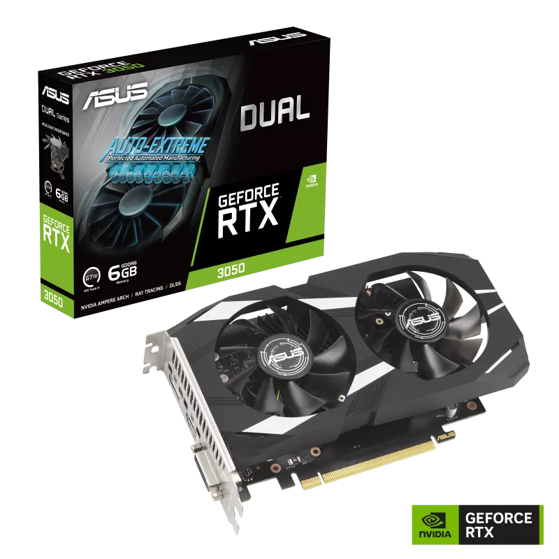 Card màn hình ASUS Dual GeForce RTX 3050 6GB GDDR6 (DUAl-RTX3050-6G)