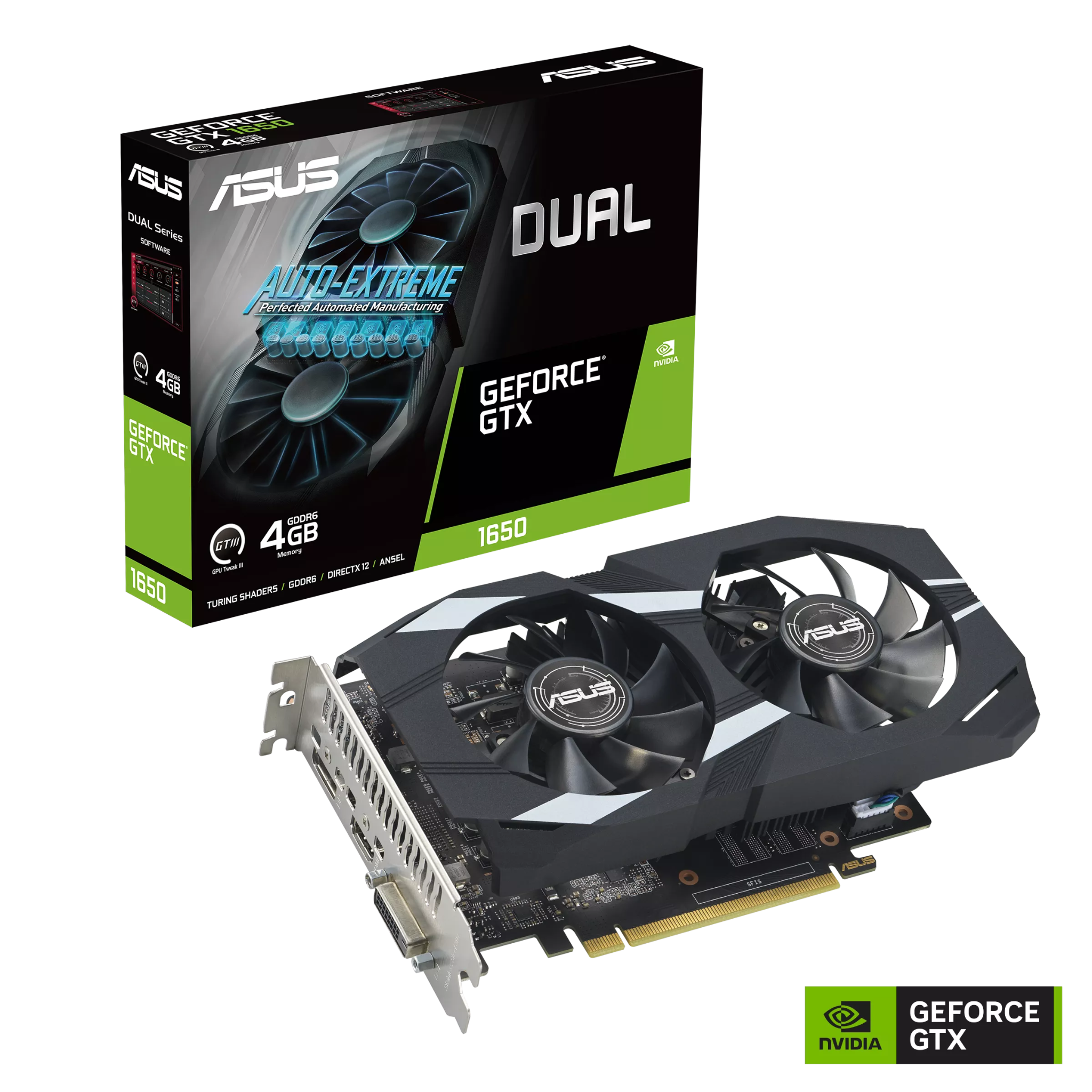 Card Màn Hình Asus Dual Geforce Gtx 1650 4Gb Gddr6 Evo (Dual - Gtx1650 - 4Gd6 - P - Evo)
