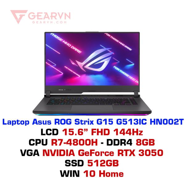  Laptop Gaming Asus ROG Strix G15 G513IC HN002T 