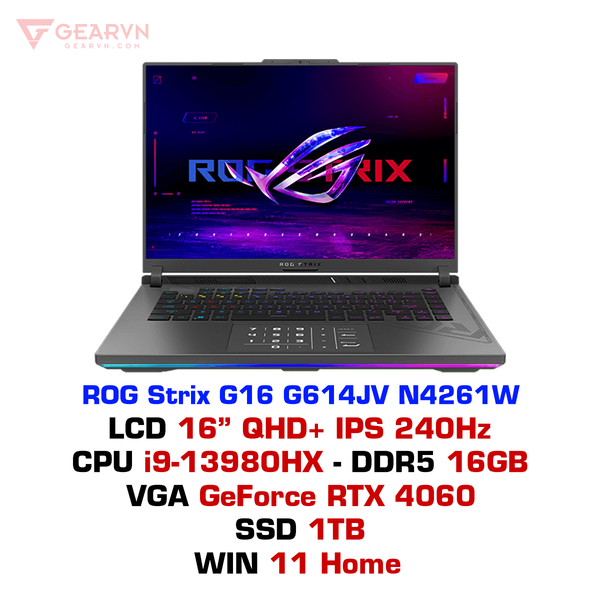  Laptop gaming ASUS ROG Strix G16 G614JV N4261W 