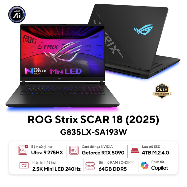 Laptop gaming ASUS ROG Strix SCAR 18 G835LX SA193W