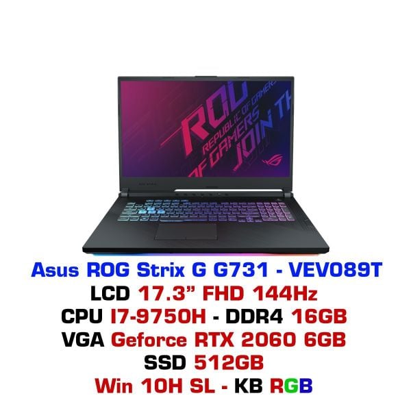  Laptop Gaming Asus ROG STRIX G G731-VEV089T 