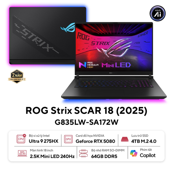 Laptop gaming ASUS ROG Strix SCAR 18 G835LW SA172W