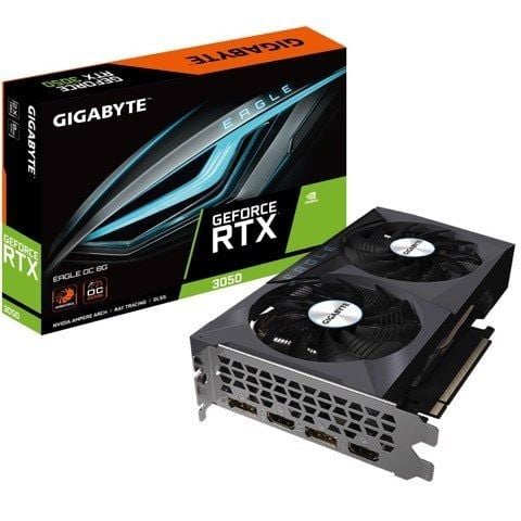  Card màn hình GIGABYTE GeForce RTX 3050 EAGLE OC 8G (GV-N3050EAGLE-OC-8GD) 