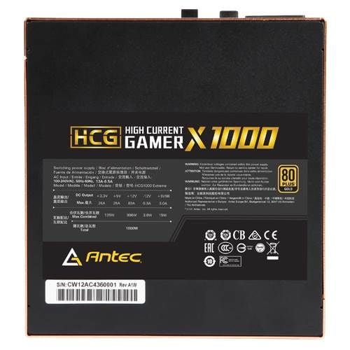  Nguồn máy tính Antec HCG 1000 EXTREME - 80 Plus Gold - Full Modular ( 1000W) 