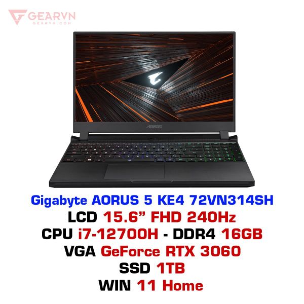 Laptop gaming Gigabyte AORUS 5 KE4 72VN314SH