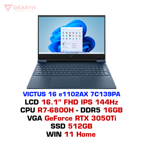  Laptop gaming HP VICTUS 16 e1102AX 7C139PA 