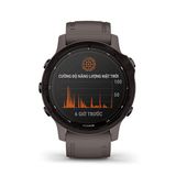  Đồng hồ thông minh Garmin Fenix 6S Pro Solar WOA Tím  Dây Màu Đá Phiến GPS SEA-010-02409-25 