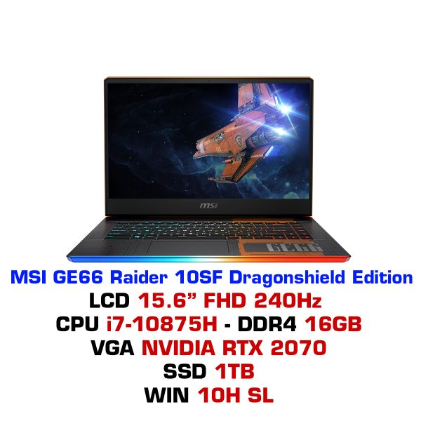  Laptop MSI GE66 Raider 10SF 483VN Dragonshield Limited Edition 