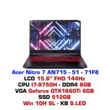  Laptop Gaming Acer Nitro 7 2019 AN715-51-71F8 