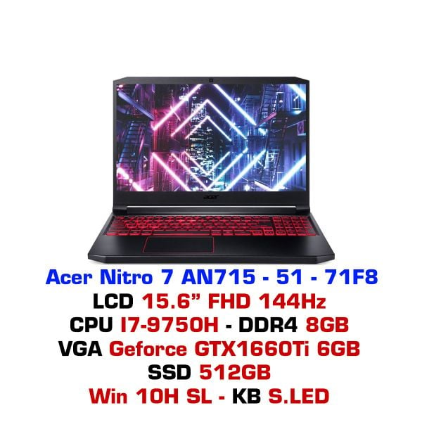  Laptop Gaming Acer Nitro 7 2019 AN715-51-71F8 