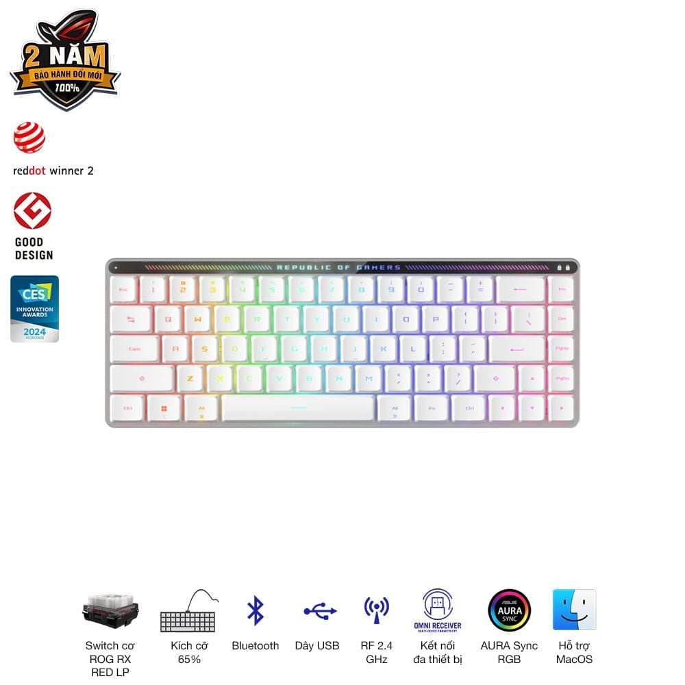 Bàn phím cơ Asus ROG Falchion RX Low Profile Blue Switch