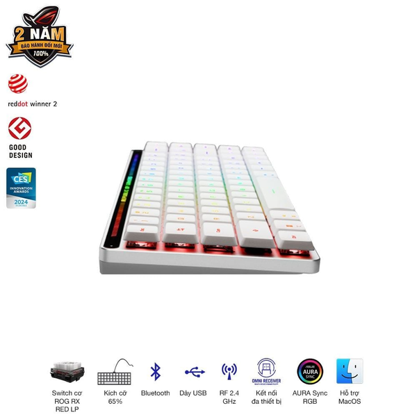  Bàn phím cơ Asus ROG Falchion RX Low Profile Red Switch 