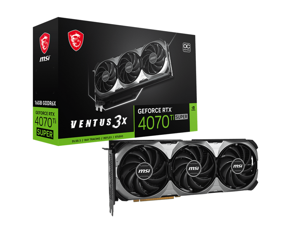 Card Màn Hình Msi Geforce Rtx 4070 Ti Super 16G Ventus 3X Oc