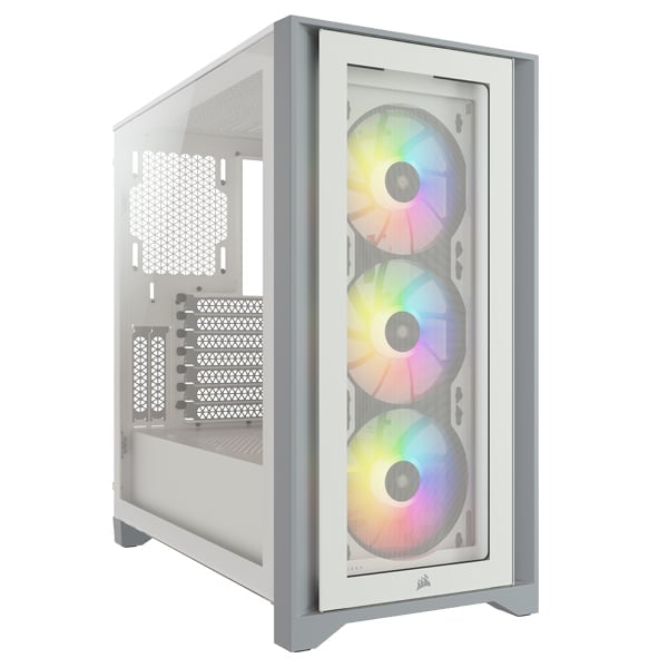 Vỏ máy tính Corsair iCUE 4000X RGB TG White (CC-9011205-WW)