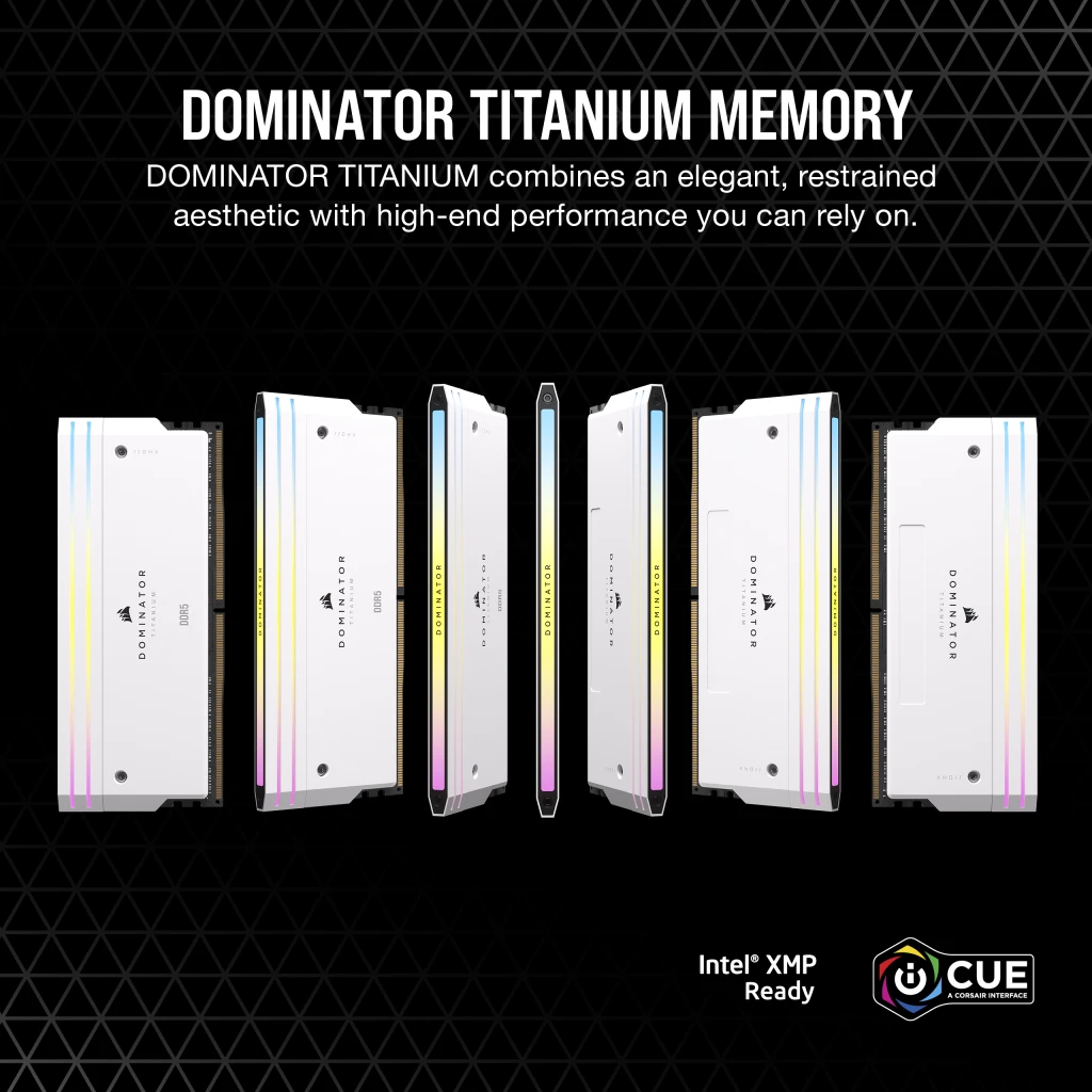Ram Corsair Dominator Titanium White 32Gb (2X16Gb) Rgb 7200 Ddr5 (Cmp32Gx5M2X7200C34W)