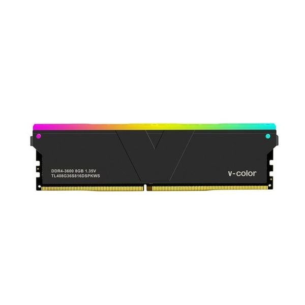  Ram V-Color Skywalker Plus 1x8 3600 RGB Black DDR4 