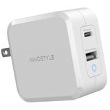  SẠC INNOSTYLE GAN ZENI 65W CHO IPHONE, IPAD, TABLET, SMARTPHONE, MACBOOK - IC65- 2PDWHI WHITE 