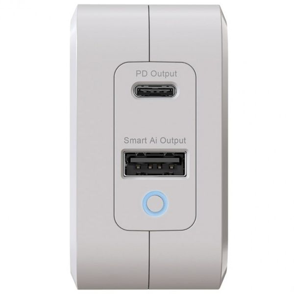  SẠC INNOSTYLE GAN ZENI 65W CHO IPHONE, IPAD, TABLET, SMARTPHONE, MACBOOK - IC65- 2PDWHI WHITE 