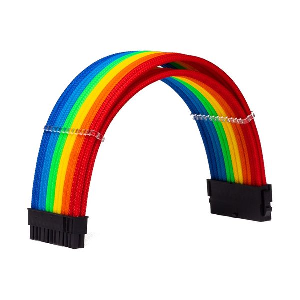  Phụ Kiện Dây Cable Sleeving 24 Pin Rainbow 