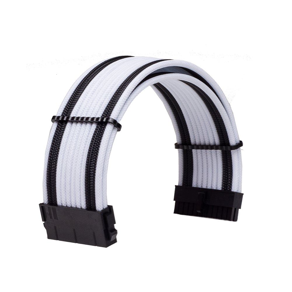 Phụ Kiện Dây Cable Sleeving 24 Pin White - Black