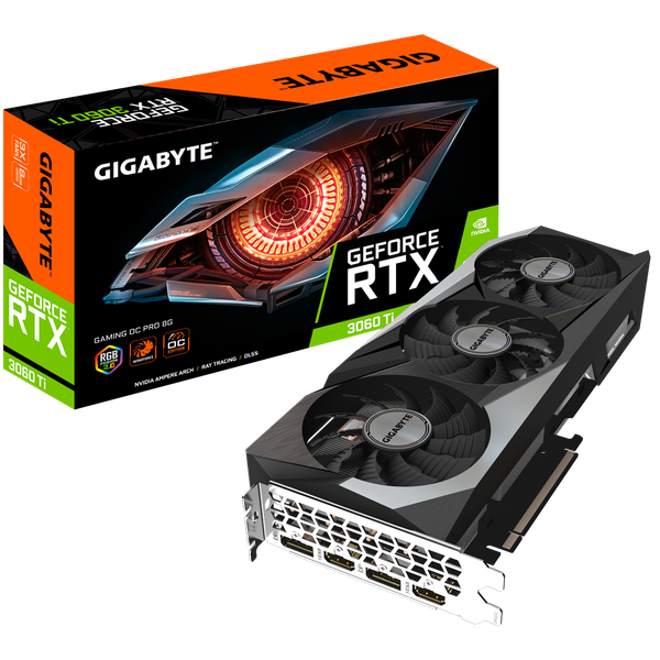  Card màn hình GIGABYTE GeForce RTX 3060 Ti GAMING OC PRO 8G (GV-N306TGAMINGOC-PRO-8GD) 