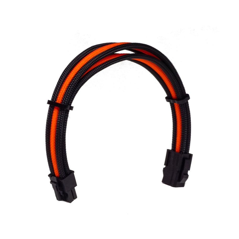 Phụ Kiện Dây Cable Sleeving 6 Pin Orange - Interleaved - Black