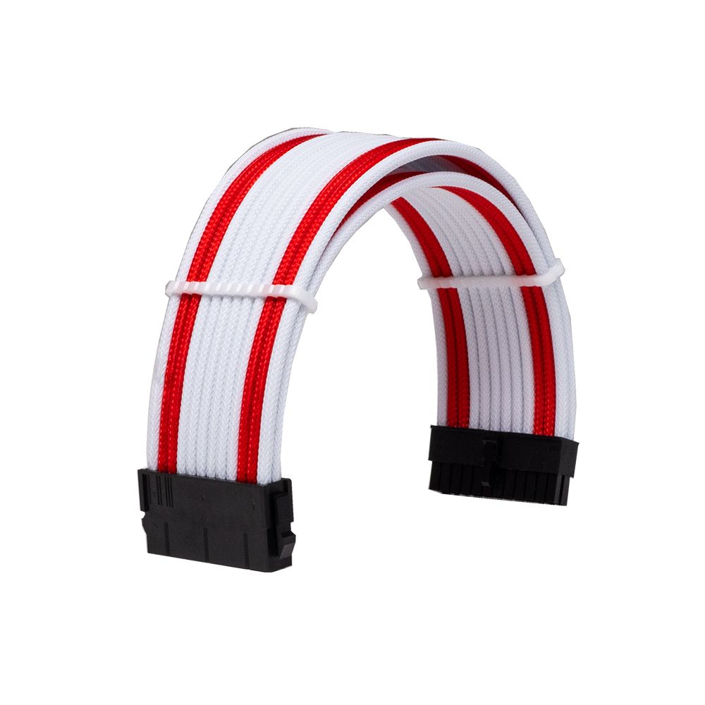Phụ Kiện Dây Cable Sleeving 24 Pin White - Red