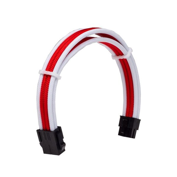  Phụ Kiện Dây Cable Sleeving 8 Pin CPU White - Red 