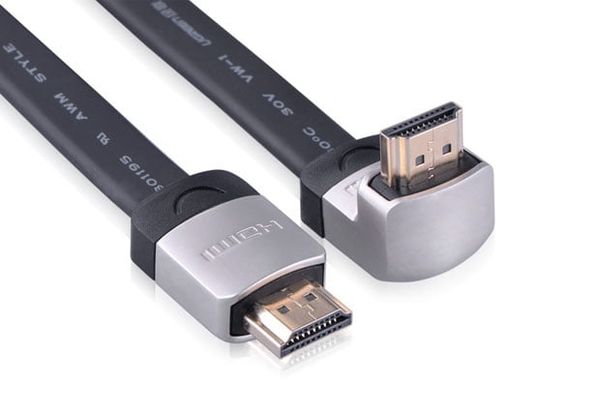  UGreen HDMI right angle flat Cable - Straight to up/down 1.4V full copper 19+1 - HD122 