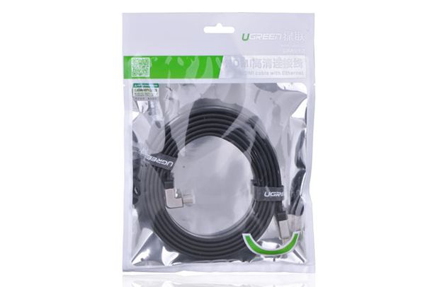  UGreen HDMI right angle flat Cable - Straight to up/down 1.4V full copper 19+1 - HD122 