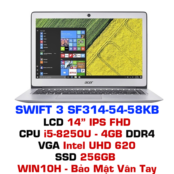  Laptop Acer Swift 3 SF314-54-58KB 