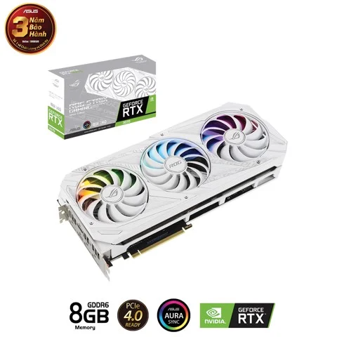  Card Màn Hình Asus Rog Strix GeForce RTX 3070 White 8GB V2 (Rog-STRIX-RTX3070-8G-WHITE-V2) 