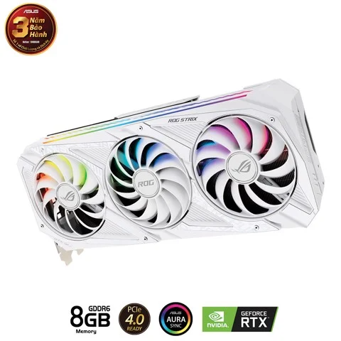  Card Màn Hình Asus Rog Strix GeForce RTX 3070 White 8GB V2 (Rog-STRIX-RTX3070-8G-WHITE-V2) 