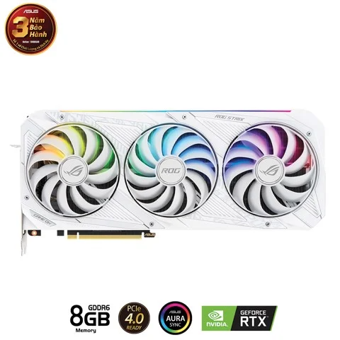  Card Màn Hình Asus Rog Strix GeForce RTX 3070 White 8GB V2 (Rog-STRIX-RTX3070-8G-WHITE-V2) 