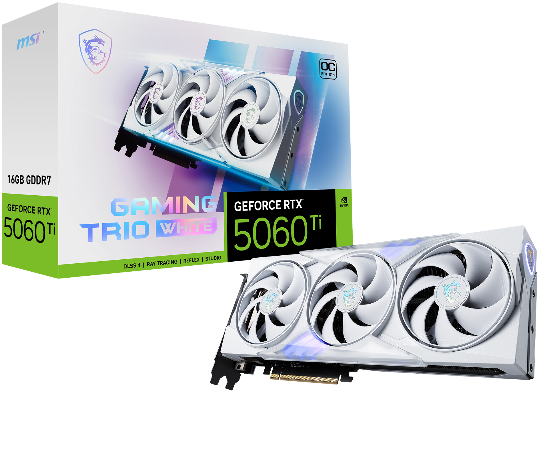Card màn hình MSI GeForce RTX 5060 Ti Gaming Trio OC 16GB White