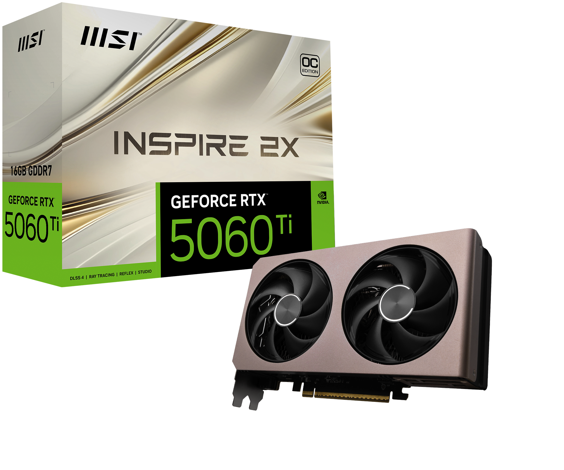 Card màn hình MSI GeForce RTX 5060 Ti Inspire 2X OC 16GB