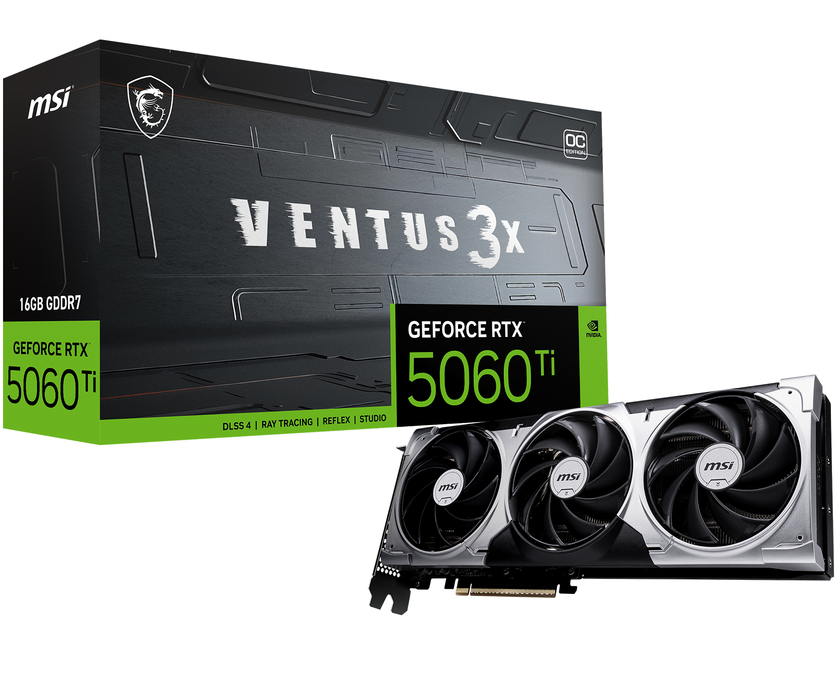 Card màn hình MSI GeForce RTX 5060 Ti Ventus 3X OC 16GB